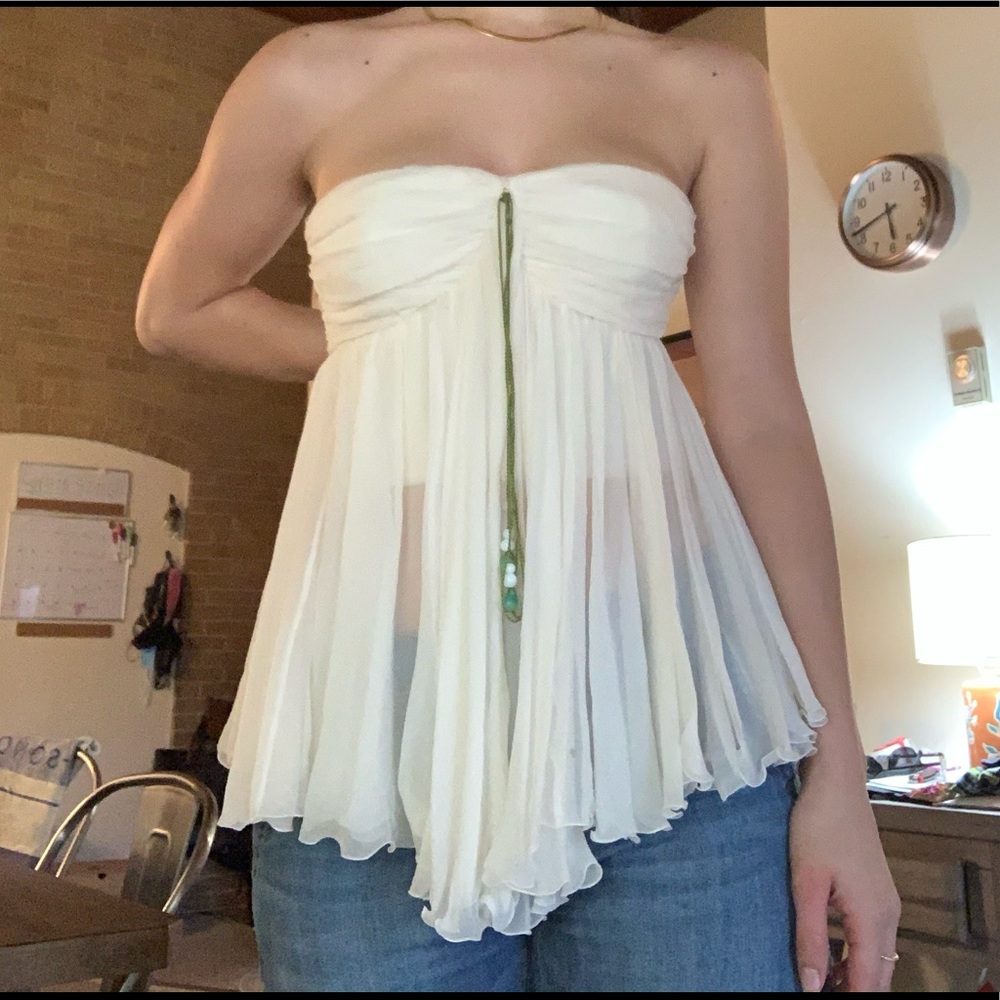 Chloé silk strapless top